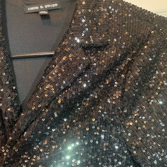 Cable and Gauge jacket open sequin blazer - Picture 3 of 11
